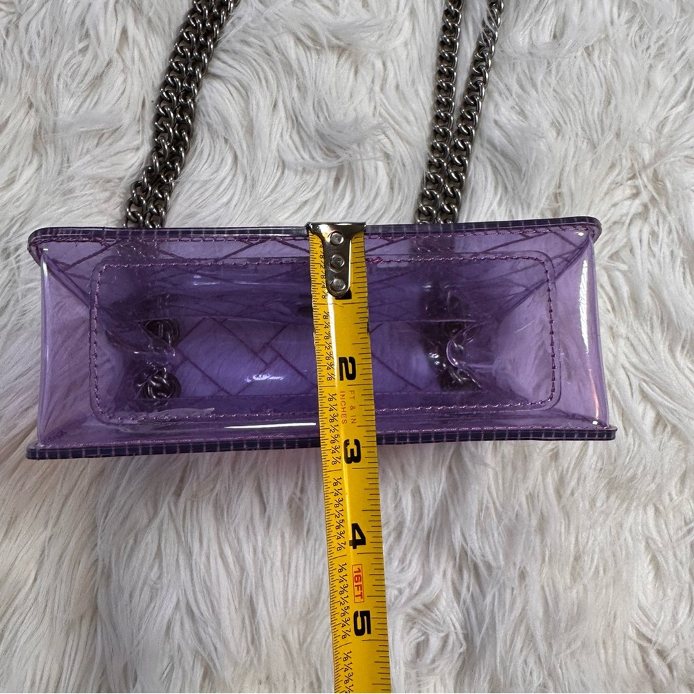 Kurt Geiger • Transparent Purple Jelly Mini Kensington Purse - Picture 6 of 16